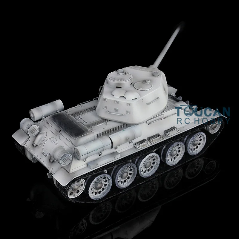 

2.4Ghz HengLong 1/16 Scale Winter Snow Soviet T34-85 Upgraded Metal Version RTR RC Tank 3909