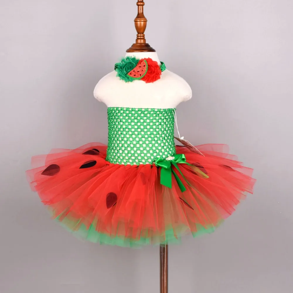 Летнее красное платье-пачка для девочек Детские платья на день рождения костюм фрукта для девочек платье феи От 6 месяцев до 12 лет