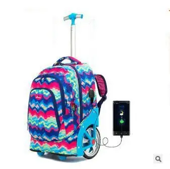 

Trolley Backpacks Bags For Teenagers 18 Inch School Wheeled Backpack For Girls Backpack On Wheels Children Luggage Rolling Bags