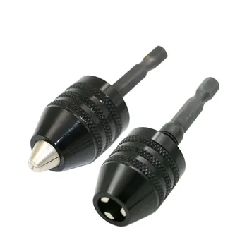 

Universal 1/4Inch Hex Shank Keyless Drill Chuck Quick Change Adapter 0.3-8mm HR