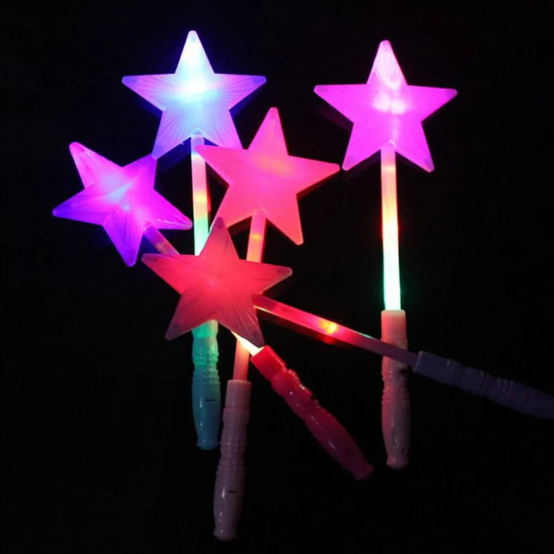 35cm Star LED Light Up Glowing Sticks Fans Concert Cheer Props Flashing