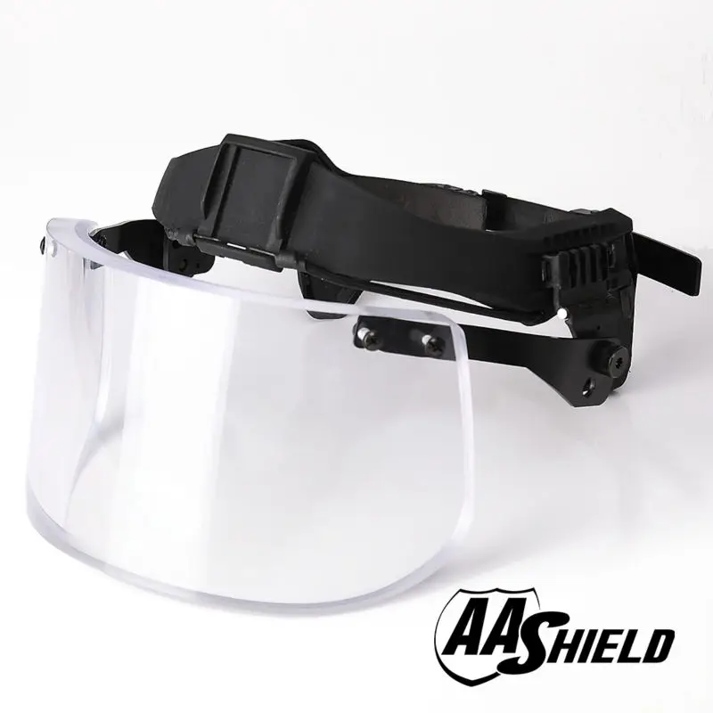 AA Shield Ballistic Visor Face Bulletproof Glass Mask For Fast Helmet