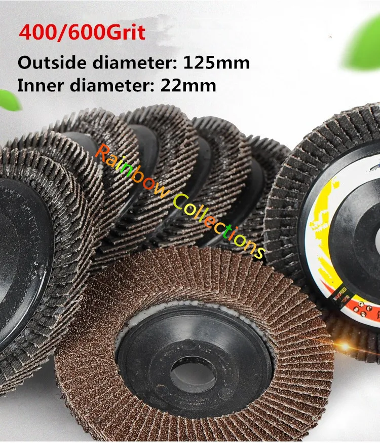 10pcs/set 125mm 400/600Grits Grit Flap Sanding Grinding Discs Angle