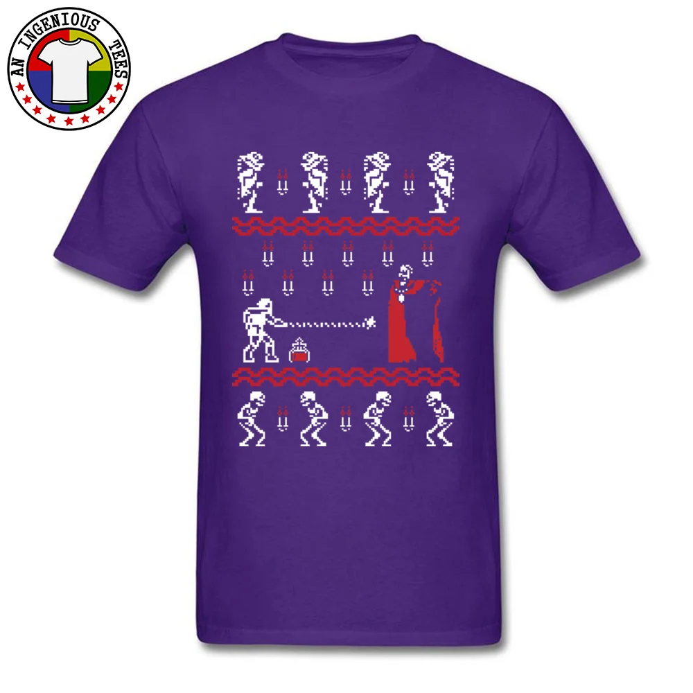 Christmasvania T Shirt Design Short Sleeve Slim Fit Round Neck Cotton Tops Shirt Casual T-shirts for Men Summer Christmasvania purple