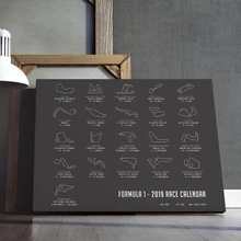 F1 формула Grand Prix гонки календарь схема карта трек Арт плакат гонки холст картины печать картина домашний Декор стены