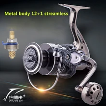 Новинка, полностью металлическое спиннинговое колесо, ручная Рыболовная катушка лотоса, 13 осей, без зазора, рыболовная леска, круглое морское леща, колесо