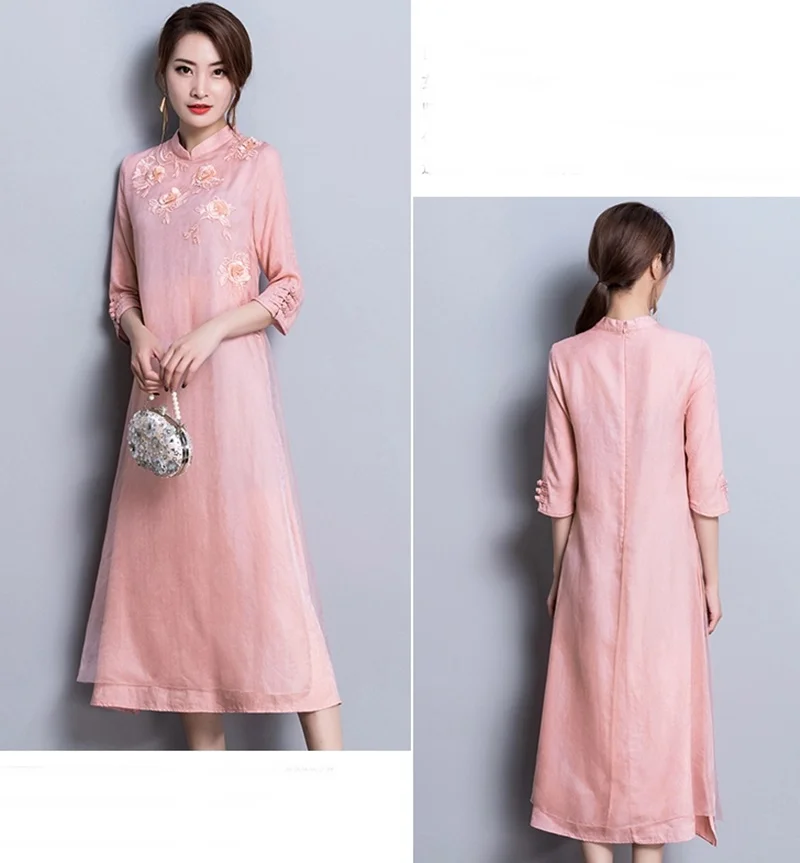 Китайский магазин одежды Vestido Cheongsam Qipao восточное платье японское кимоно юката Ао Дай Вьетнам традиционное платье FF1833