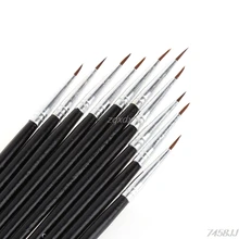10 шт./компл. Нейлоновая Щетка для волос ручка художник Акварельная акриловой живописи маслом набор кистей для искусства и Прямая поставка