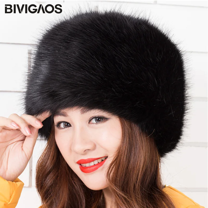 Новые модные бархатные зимние теплые купольные шапки BIVIGAOS шапка из