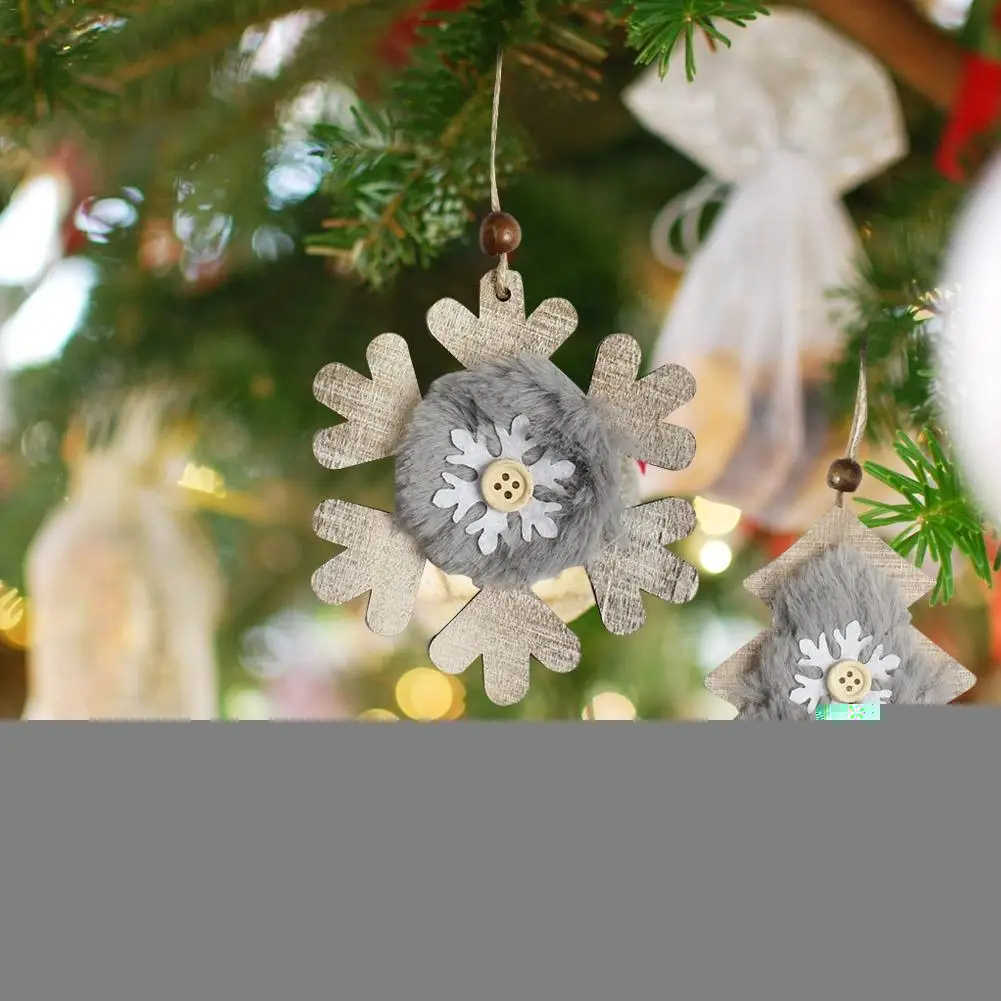 Рождественская елка звездный колокол шляпа деревянный плюшевый подвесной Декор рождественские украшения вечерние украшения подвесное украшение Быстрая