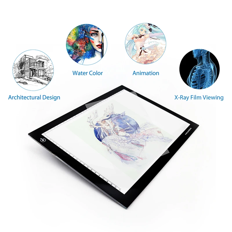 HUION A3 Adjustable LED Light Pad Ultra Thin Graphic Drawing Tablets Copy  Board For Tattoo Stencil Picture Tracing Painting - AliExpress