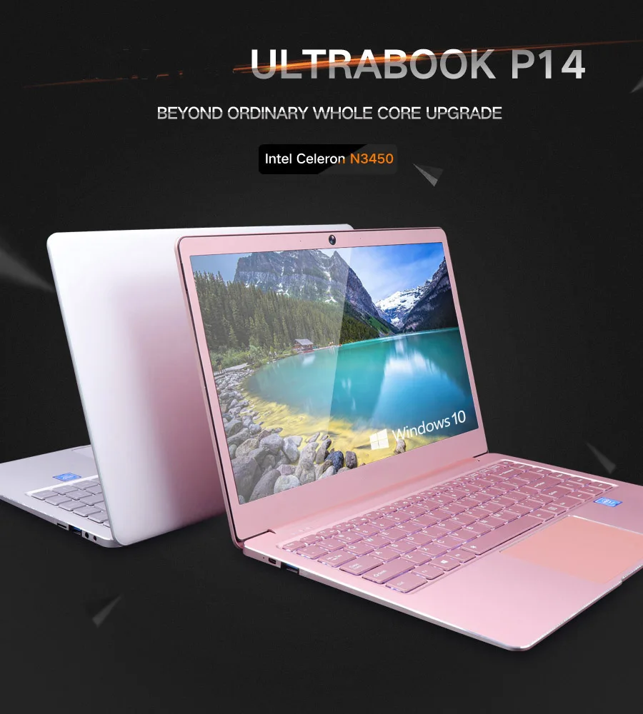 14 дюймов 1920*1080 ноутбук компьютер Intel Celeron J3455 4 ядра ultbook 6G EMMC 120 г/240 г/480 г/512 г Встроенная память Win 10 HDMI Bluetooth ПК