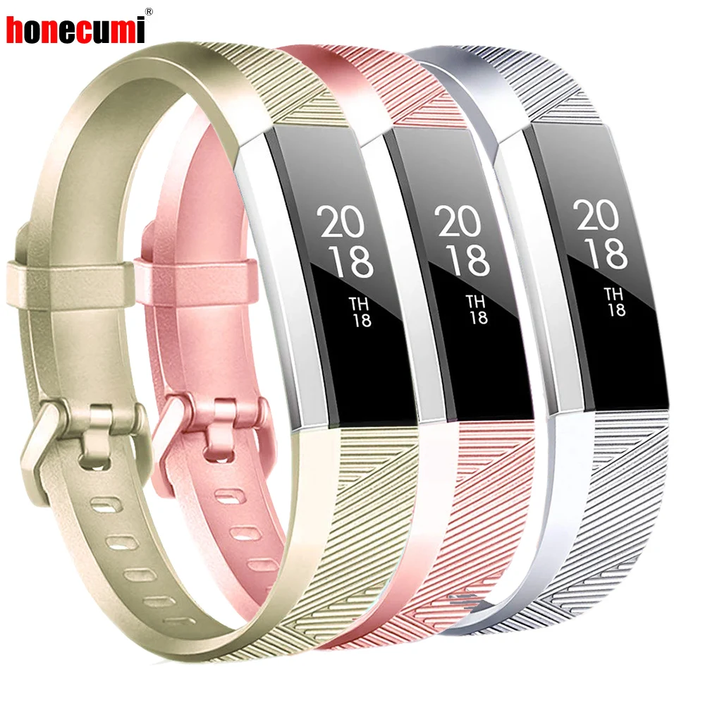  Honecumi For Fitbit Alta HR Bandje Champagne / Rose Gold /Silver Smart Watch Band Strap For Fitbit  - 32985254183