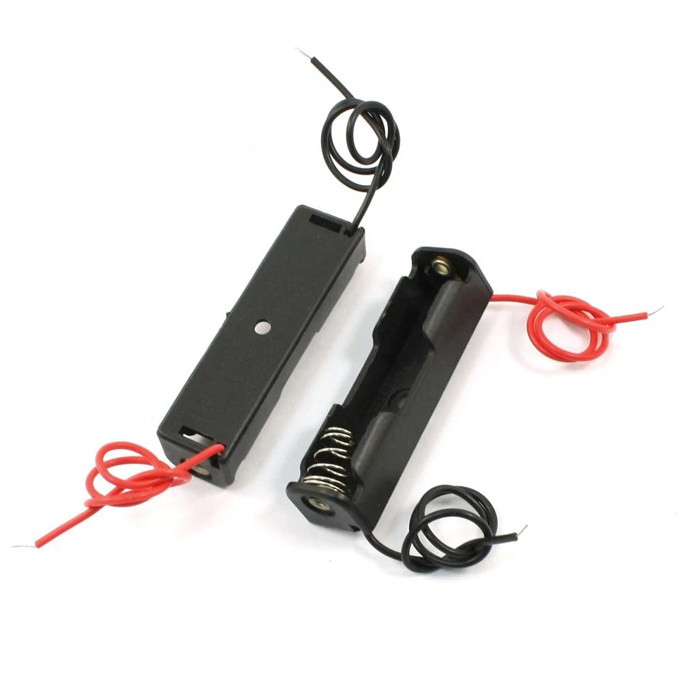 2Pcs Single Side 1 x 1.5V AAA Battery Case Holder Case Blackin Battery Storage Boxes from
