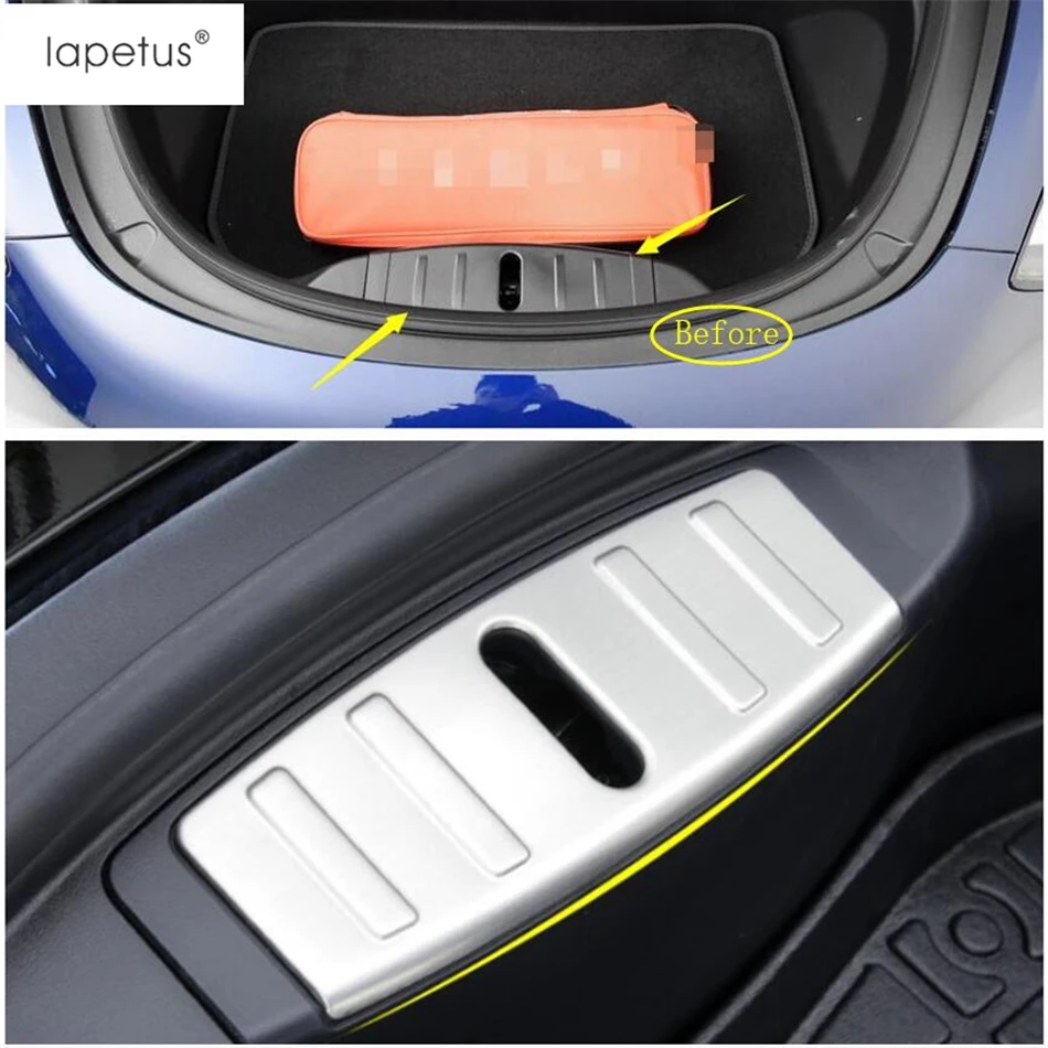 

Lapetus Accessories Fit For Tesla Model 3 2018 2019 Front Head Engine Trunk Box Luggage Bumper Protector Panel Cover Trim 1 Pcs