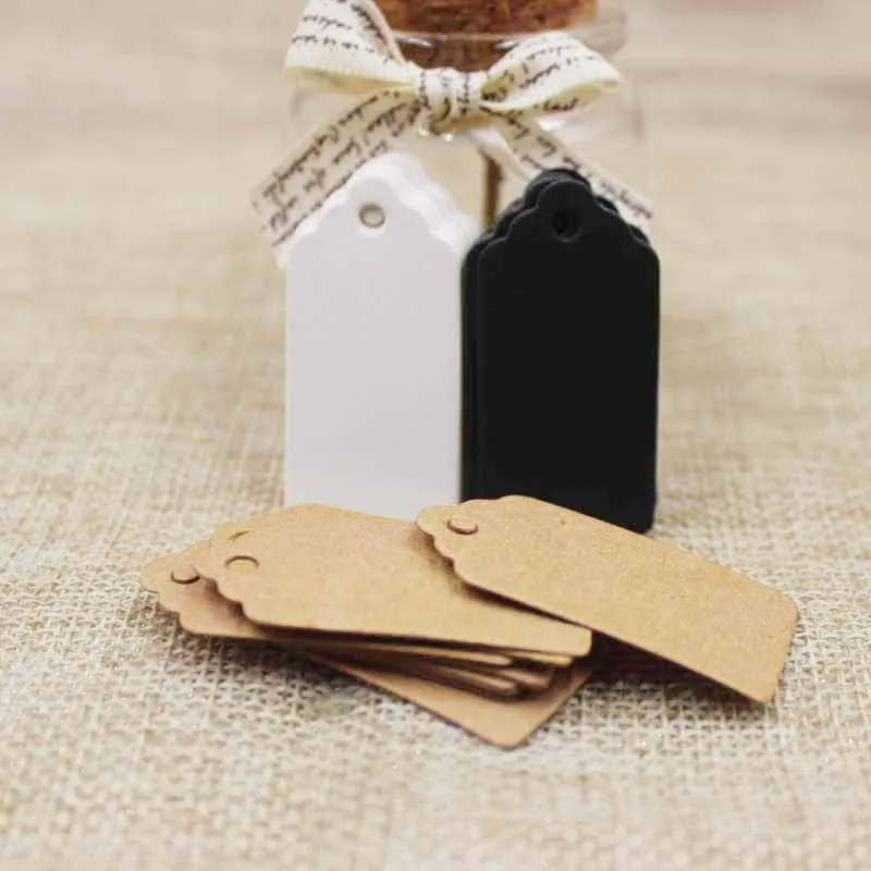 ASTARON 60Pcs Christmas Tags Festival Kraft Lable Cards with Hanging Rope for Christmas Wrapping