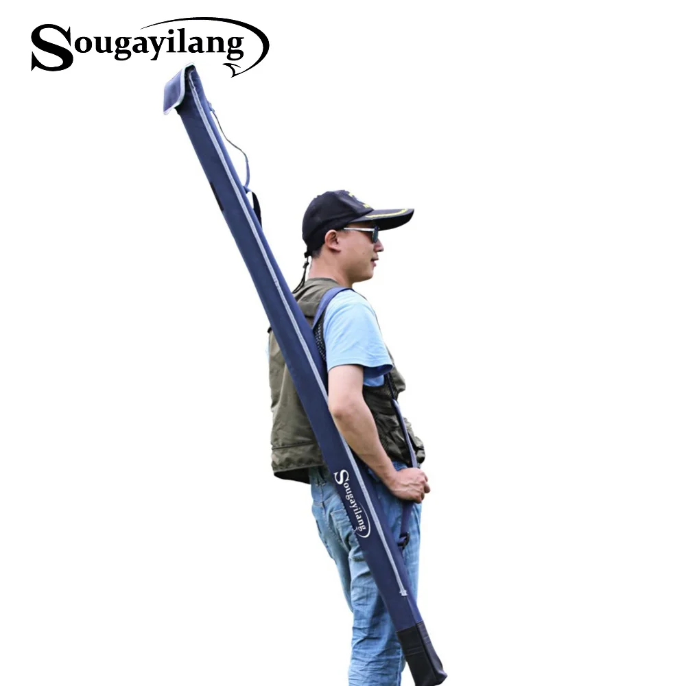 Sougayilang 1,6 м/5,25 футов, складная сумка для удочки для приманки, неопреновая сумка для удочки, снасти трубчатые сумки для хранения, рыболовные футляры