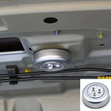 3 светодиодный Автомобильный аварийный светильник с питанием от батареи, нажмите на кнопку, круглая Ночная лампа 3 Вт, лампа для салона автомобиля светодиодный светильник для чтения