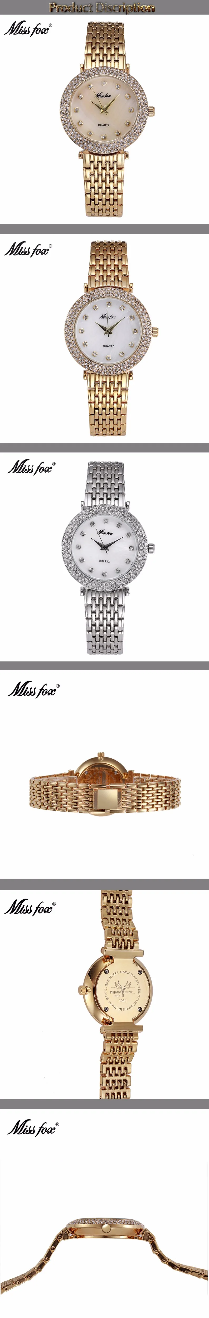 MISSFOX ударопрочный водонепроницаемый часы модный бренд импортный-Китай Erkek Saat алмаз Carnaval нержавеющая сталь Bu Bayan Kol Saati