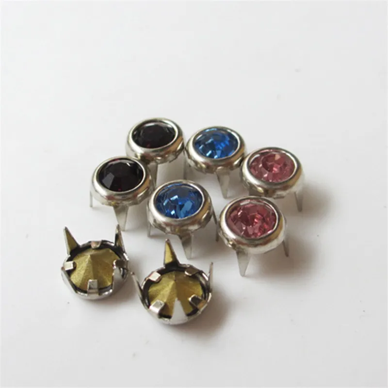 6mm New Colorful Flash Diamond Rivets DIY Manual Bag Jewelry Belt