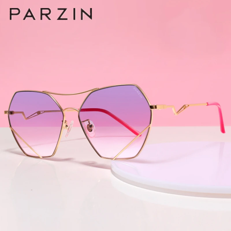 

PARZIN Sunglasses Women High Quality Metal Frame Female Sun Glasses Oversized UV 400 Ladies Driving Glasses Eyeglasses 87703