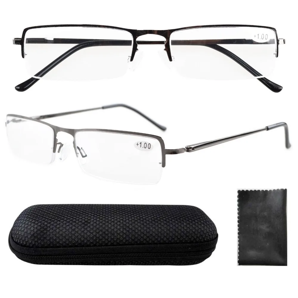 

HR019 Polycarbonate Lens Lightweight Spring Temple Half-rim Reading Glasses