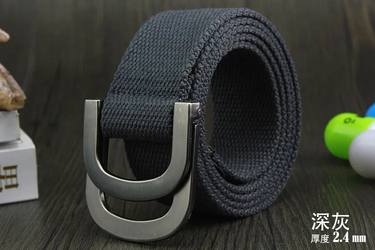 Male&Female Military Tactical Belt High Quality 2.5 mm Thick Solid color Canvas Belt for Men&Women Double Buckle 115cm Length