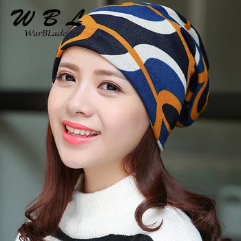 

2018 Fashion Women Spring Hat Brand Caps Scarf Three Used Casual Adult Autumn Floral Girl's Beanies Skullies Casual Bonnet