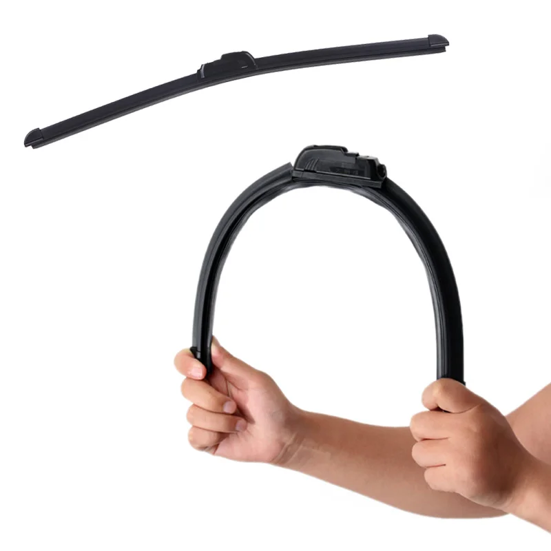 Car styling14" Universal U type Soft Frameless Bracketless Rubber Car