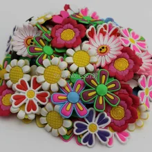 100 шт./партия, шармы для обуви с большим цветком, аксессуары для обуви, украшение для обуви, подходит для детей, подарок 2