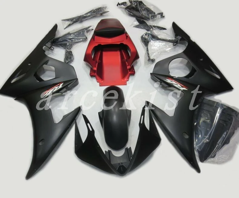 АБС пластик Обтекатели Fit для Yamaha Обтекатели YZFR6 2003 2004 2005 обтекатель YZF R6 03 04 05 изготовленный на заказ черный красный, матовый