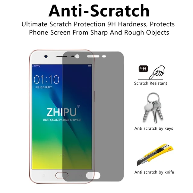 For Oppo A57 2 5d Arc Edge Anti Spy Privacy Tempered Glass For Oppo A57 F3 Lite Cph1701 Screen Protector Film Guard Cover Shield Phone Screen Protectors Aliexpress