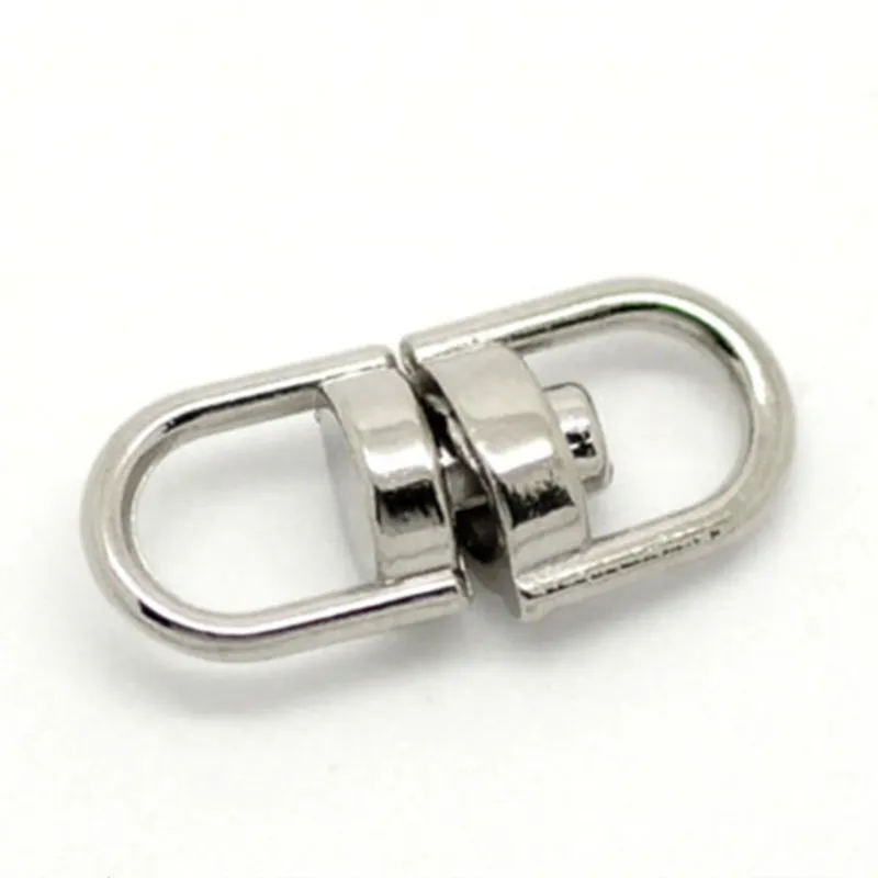 

100Pcs Silver Tone Swivel Key Ring Connectors Charm DIY Jewelry Making 16x7mm/19x9mm