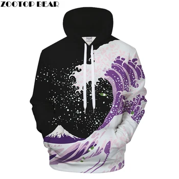 

Wave Pattern 3D Hoodies Men Hoody Black Sweatshirt Autumn Coat Streatwear Top Pullover Hoodie 2018 6XL Brand Dropship ZOOTOPBEAR