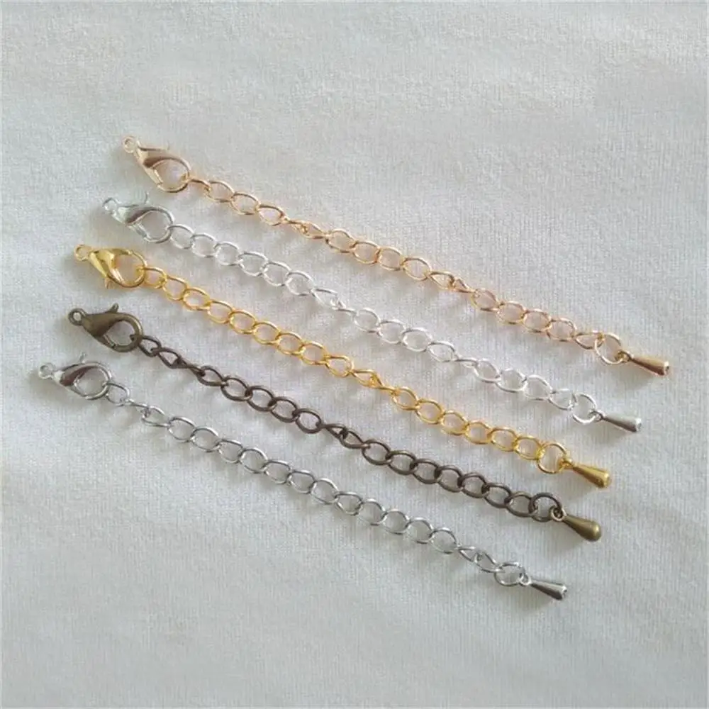 

20pcs/lot 5/7cm Extended&Extension Chain with Lobster Clasps for Bracelet Necklace Extended Chain Bulk for DIY Jewelry Making