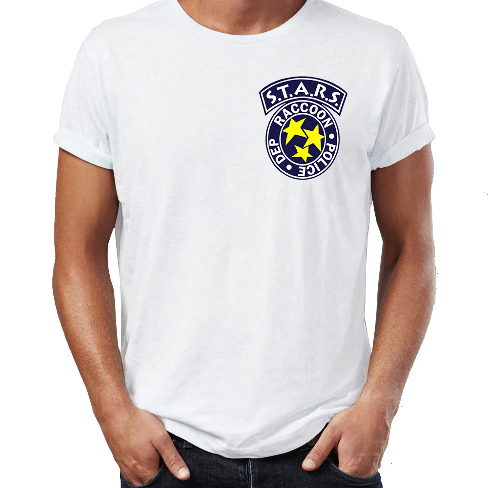 VINTAGE S.T.A.R.S LOGO GIRLIE SHIRT Raccoon Resident City Police Evil Dep