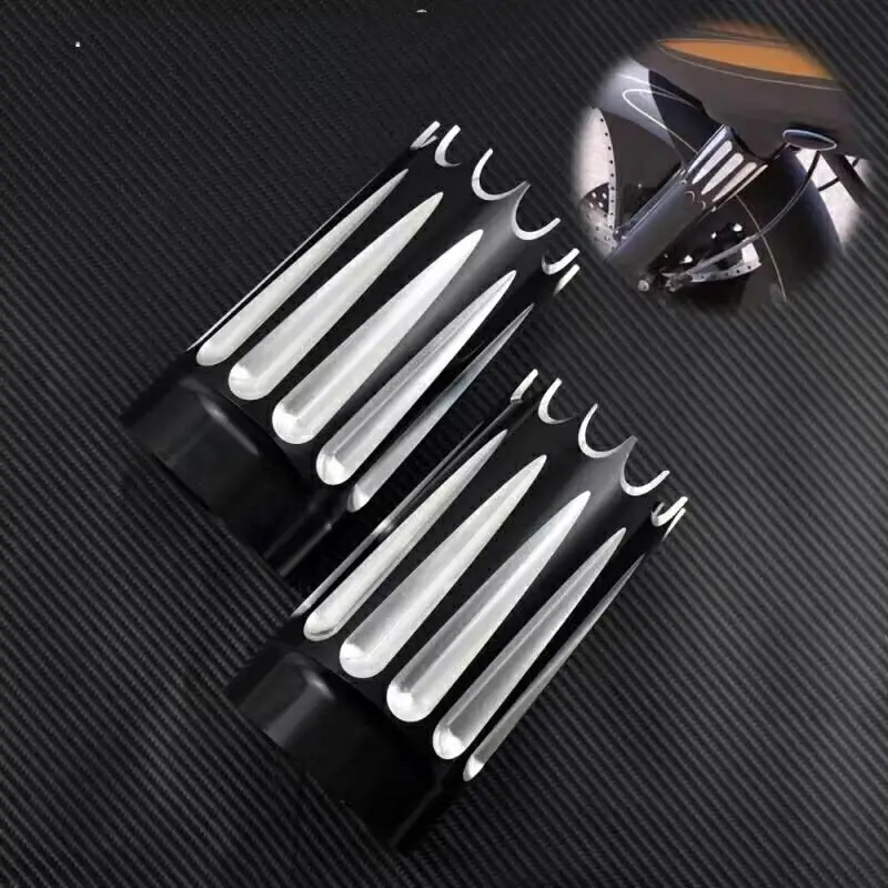 Мотоциклетная вилка Ползунки крышка CNC для Harley Touring FLT FLHR FLHT FLHX FLSTF FLSTN 2008-11 12 2013 и