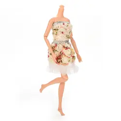 Мода цветочный принт кукла платье обтягивающее платье для куклы ручной работы Одежда для кукол