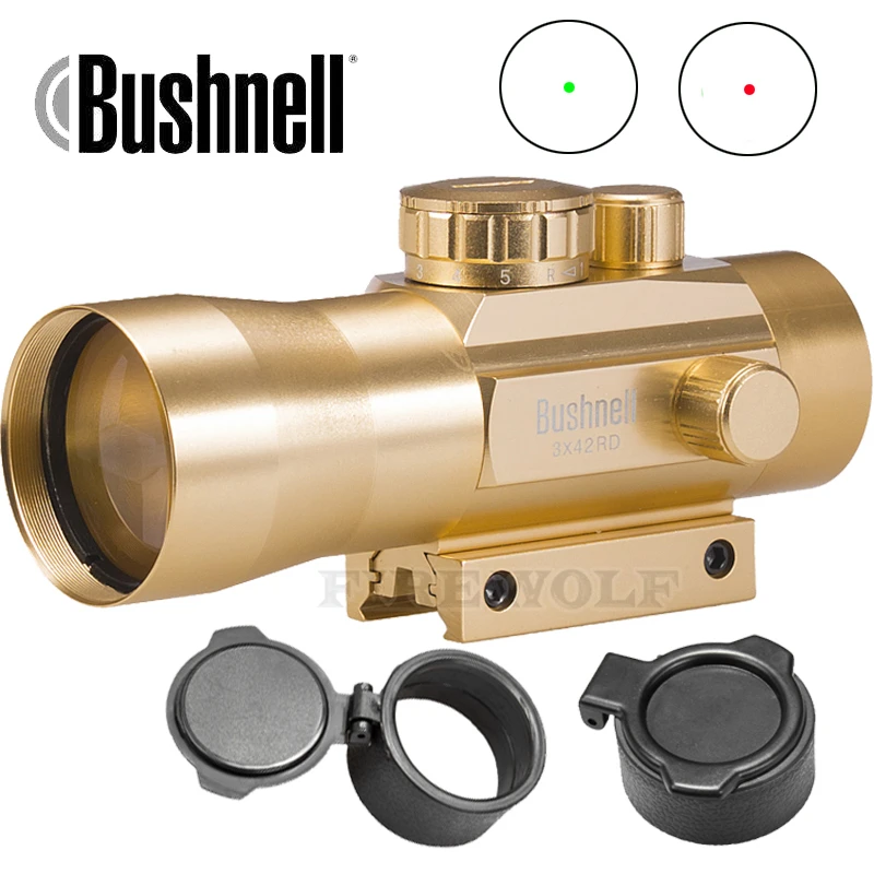 

Golden 3x42 11/20mm Rail Mounts Tactical Riflescope Sight Scope Hunting Holographic Red Dot Optical Telescopic For Air Rifle