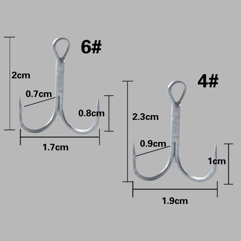 Triple Hook 5pcs/lot 4# 6# Sharp Anchor Hook Sea Fishing Hooks Treble High Carbon Steel Fishing Tackle Fishhook Pesca