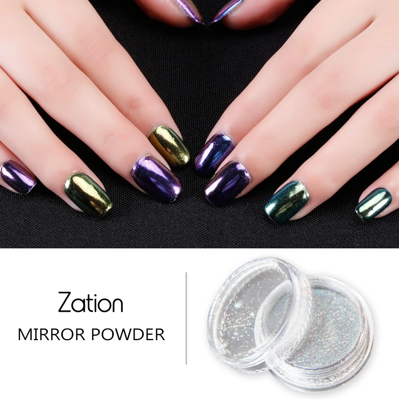 Блестящий лак для ногтей Zation волшебное зеркало самостоятельного маникюра с