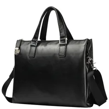 Кожаная мужская сумка, новая мода, портфель высокого класса, бизнес стиль, мужская повседневная сумка