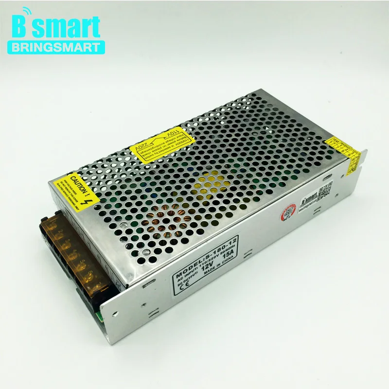 Bringsmart AC/DC трансформатор адаптер питания 2 провода выход 110v 220v до 12v 15A DC адаптер питания