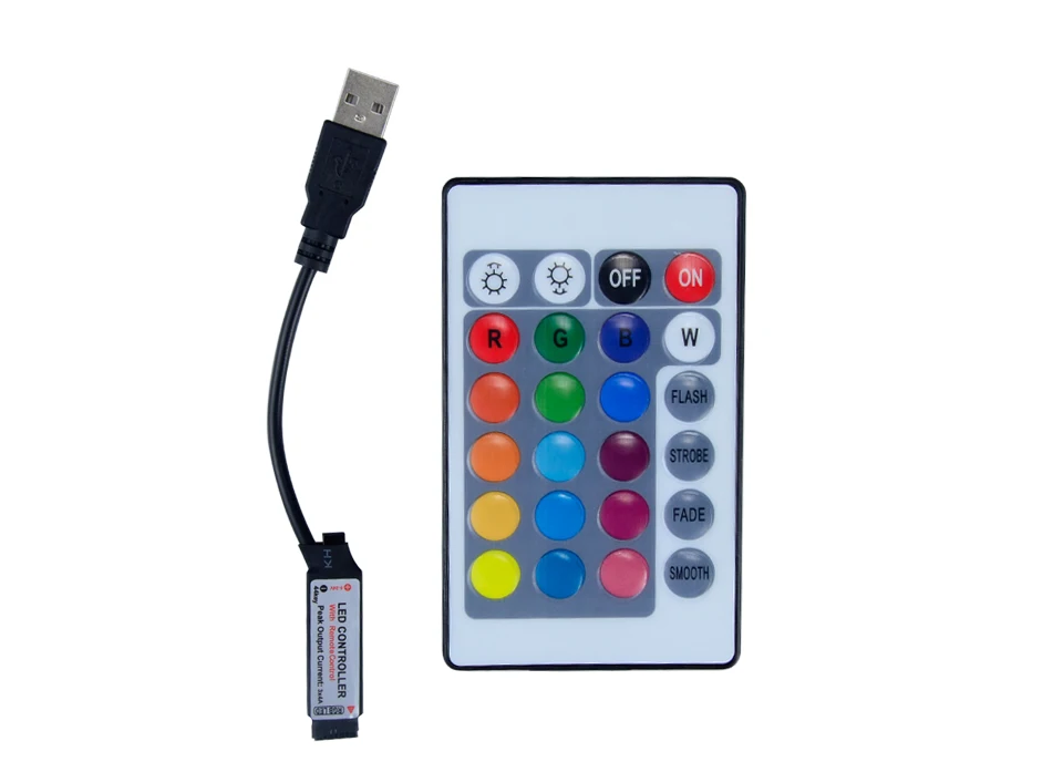 5 V-24 V USB RGB светодиодный пульт дистанционного управления RF ИК 3 17 с 24-мя клавишами RGB светодиодный диммер 4 Pin USB Интерфейс относится к 5050 2835 3528 цветная(RGB) Светодиодные ленты