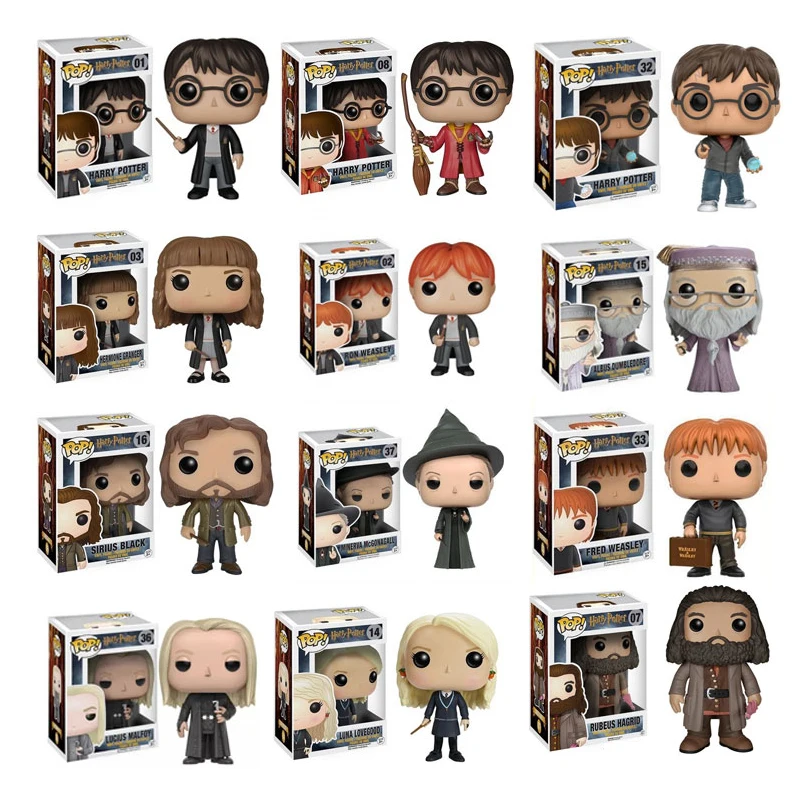 

FUNKO POP New Harry Potter Snape Dobby Hermione Luna Ron Dumbledore Action Figures Model toys for kids Birthday Christmas Gifts