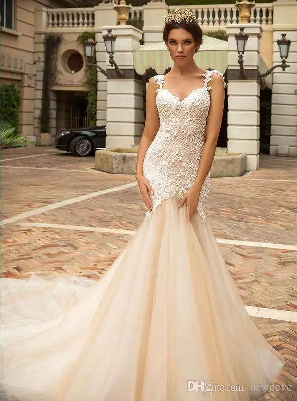 crystal-design-mermaid-wedding-dress-sexy-see-through-back-vestido-de-novia-champagne-lace-2018-wedding-dresses (1)