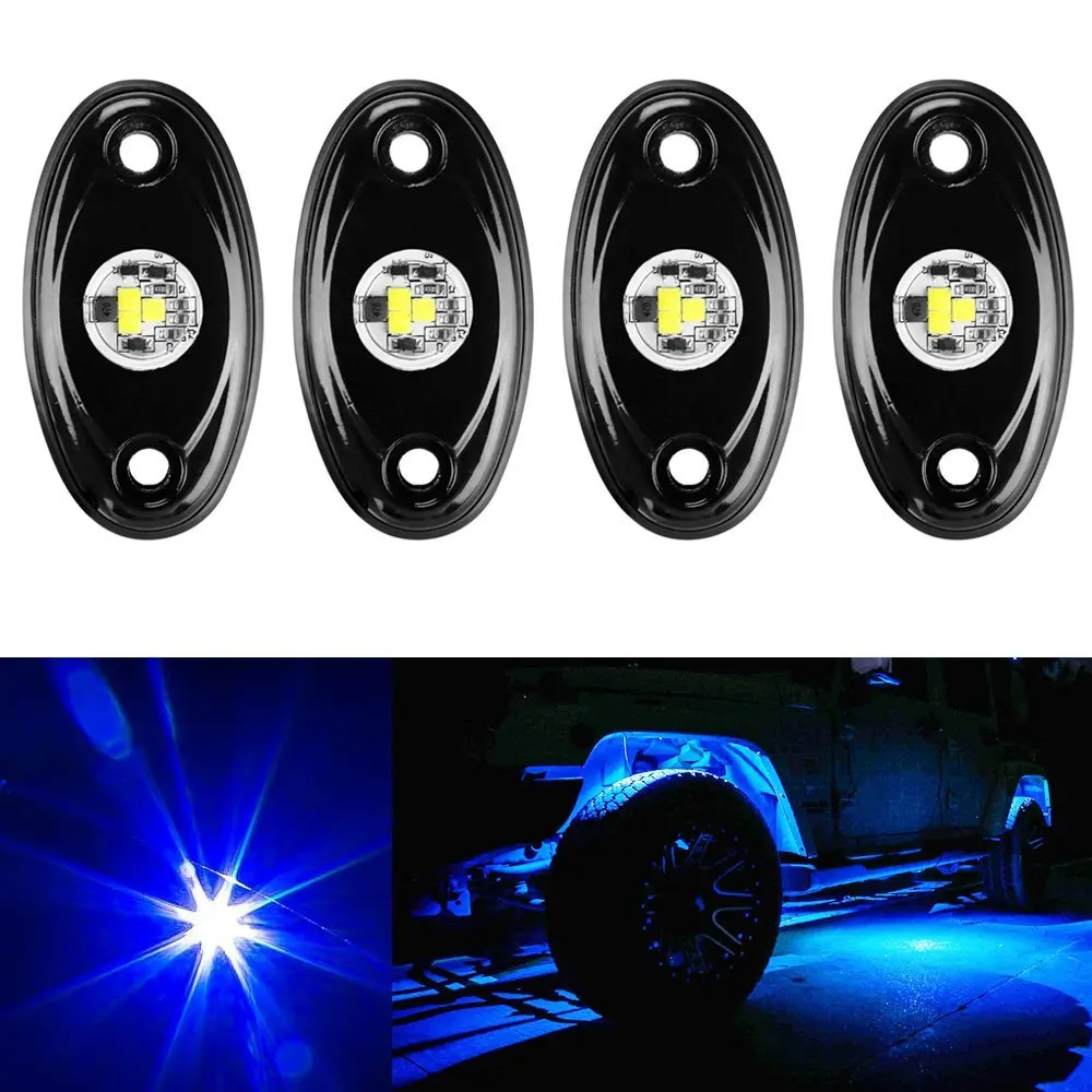 Colorful Car RGB LED Rock Light Kit Off Road ATV SUV Offroad Under Car