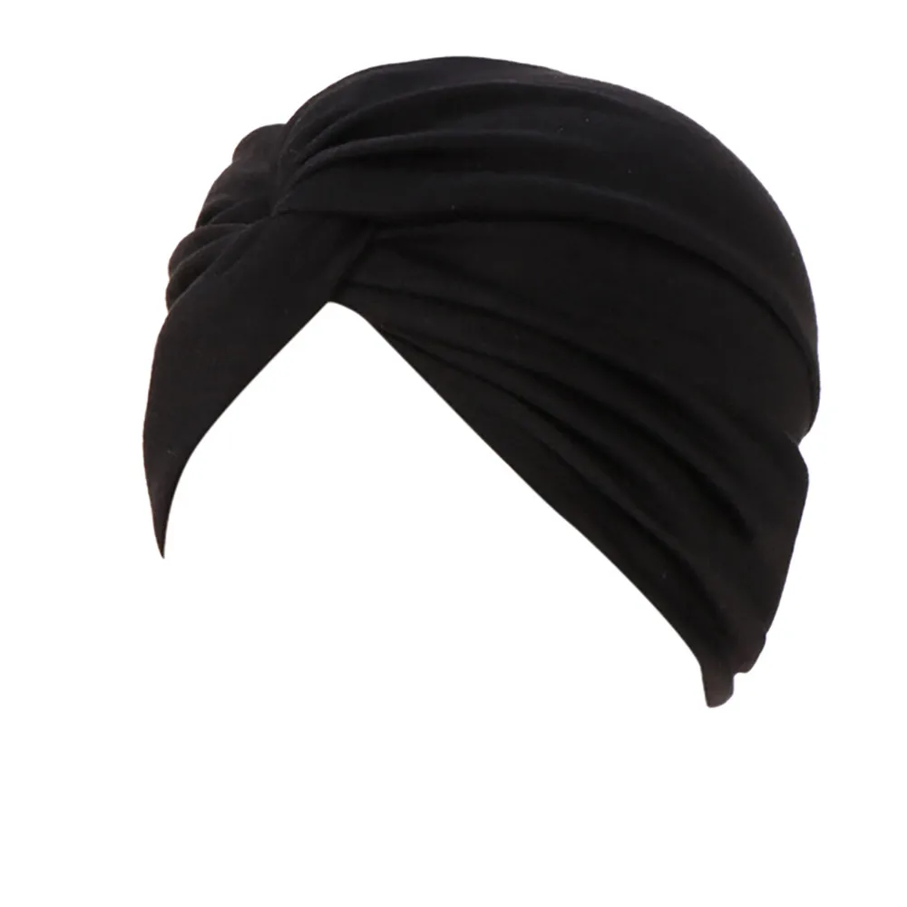 Мусульманские шапочки под хиджаб тюрбан хиджаб мусульман турбаны для женщин взрослых мусульманские Твердые внутренние шапки турбанты cabeza para las mujeres - Цвет: Черный