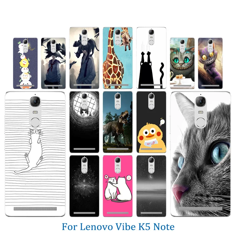 Чехол для телефона Lenovo K5 Note A7020 Pusscat с узором из кожи 5 дюймов Funda Мягкий ТПУ