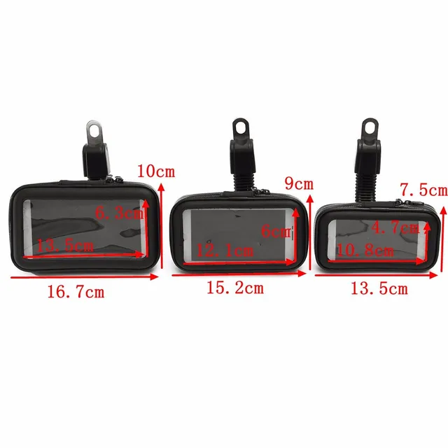 Mofaner Waterproof Motorcycle Phone Bag Mirror Mount Phone GPS Case Bag Pouch Holder For Scooter Bike Motorbike 3.5 To 5.5 Inch